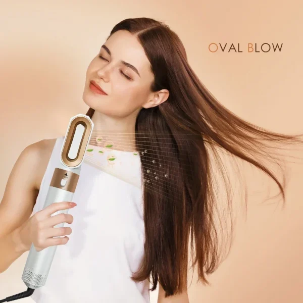 💇‍♀️✨ فرشاة تصفيف الشعر 5 في 1 – جمال احترافي في متناول يدك!