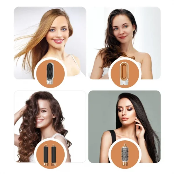 💇‍♀️✨ فرشاة تصفيف الشعر 5 في 1 – جمال احترافي في متناول يدك!