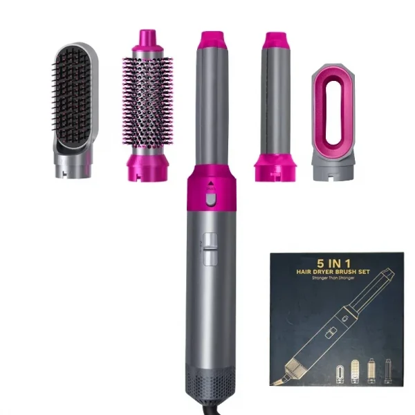 💇‍♀️✨ فرشاة تصفيف الشعر 5 في 1 – جمال احترافي في متناول يدك!