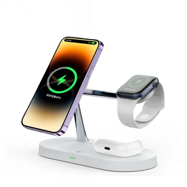 قاعدة شحن لاسلكية 3 في 1 مغناطيسية – لمحبي أجهزة Apple، كل شيء في مكان واحد