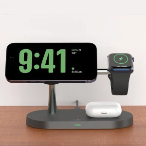 قاعدة شحن لاسلكية 3 في 1 مغناطيسية – لمحبي أجهزة Apple، كل شيء في مكان واحد