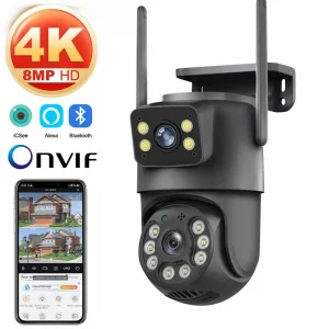 🎥🔒 كاميرا مراقبة خارجية ذكية بدقة 8MP – حماية مزدوجة بوضوح فائق وتقنيات متقدمة!