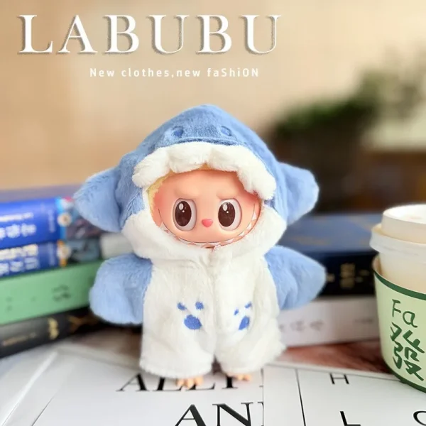🧸✨ أزياء حيوانات لدمى LaBubu – بطريق، قرش، نحلة، ديناصور! أناقة ومرح في قطعة واحدة