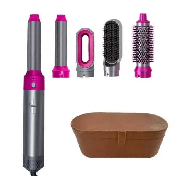 💇‍♀️✨ فرشاة تصفيف الشعر 5 في 1 – جمال احترافي في متناول يدك!